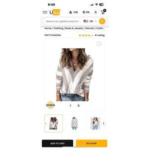 PRETTYGARDEN Women's Striped Color Block Knitted Sweater Crew Neck Loose Pullove